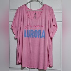 Adult Disney Pink Aurora Tshirt size 3X